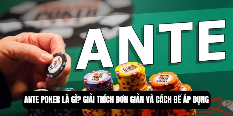 Ante poker là gì? Giải thích đơn giản và cách để áp dụng