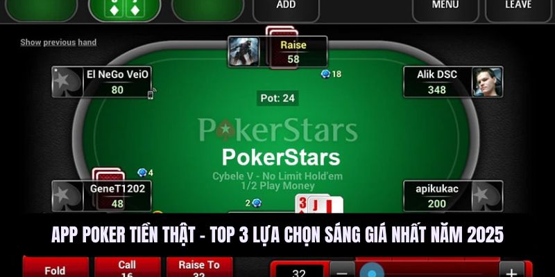 app poker tiền thật