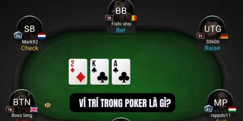 các vị trí trong poker