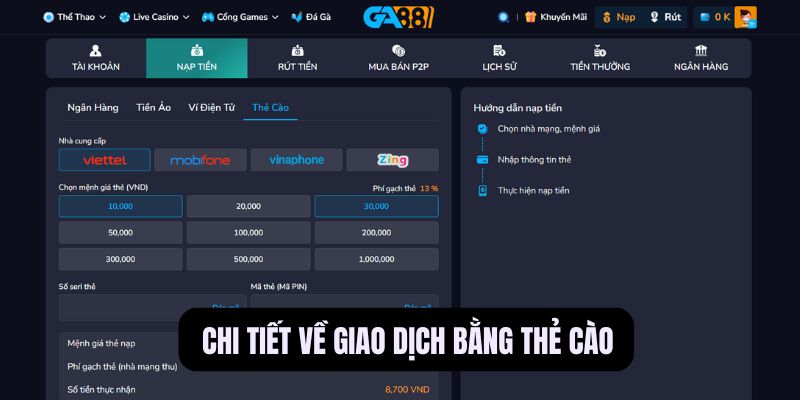 Nạp tiền 3BET